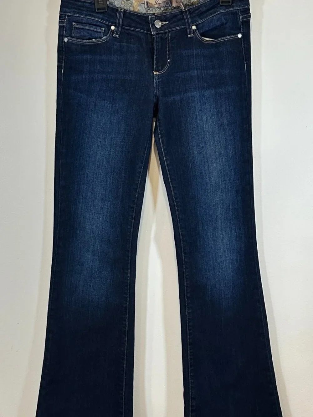 Paige Laurel Canyon Low Rise Bootcut Denim Jeans Size 29 Dark Wash Y2K - Picture 4 of 5